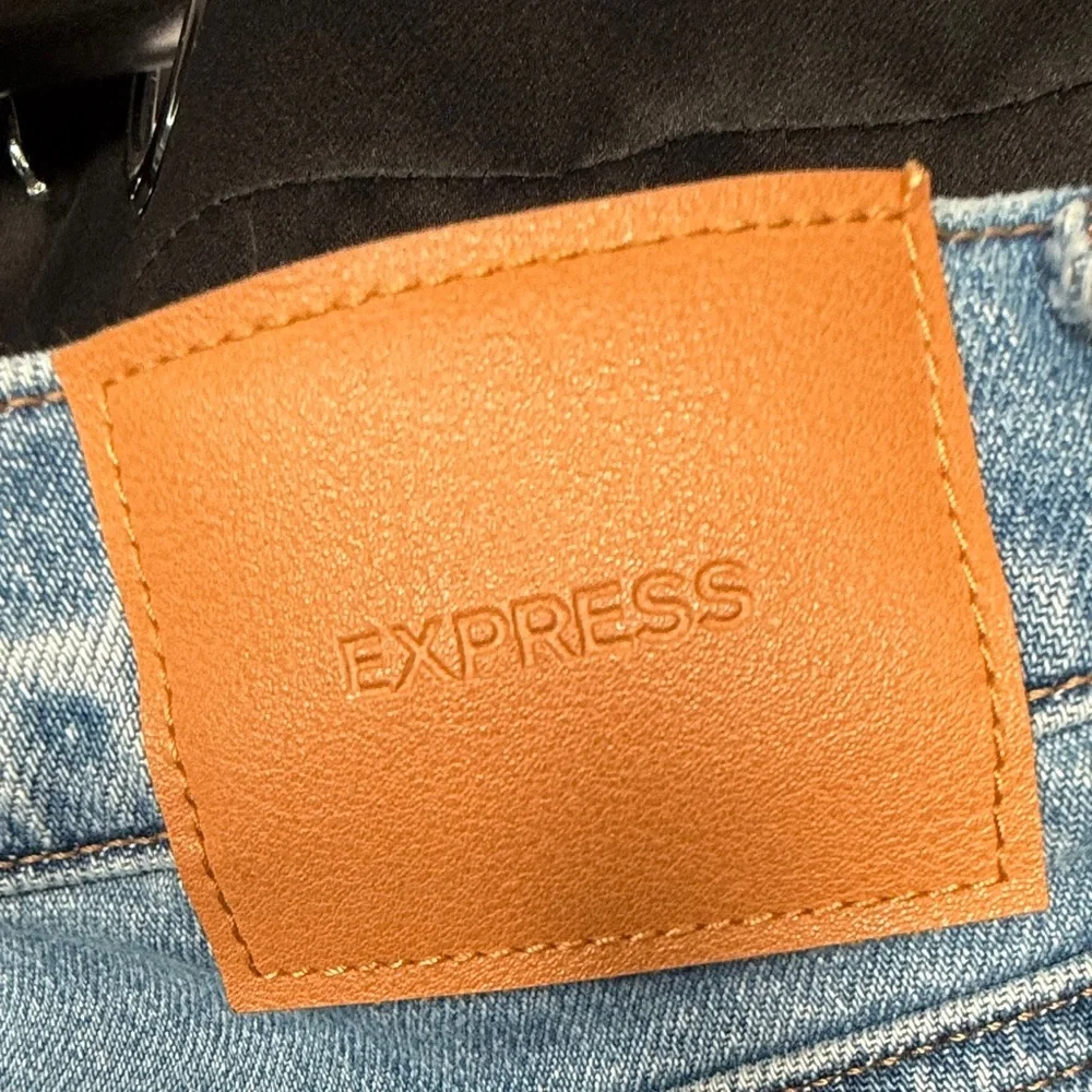 Express Light Blue cropped flare Leg Jeans - Picture 4 of 5